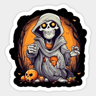 Eerie Halloween Ghoul Art - Spooky Season Delight Sticker